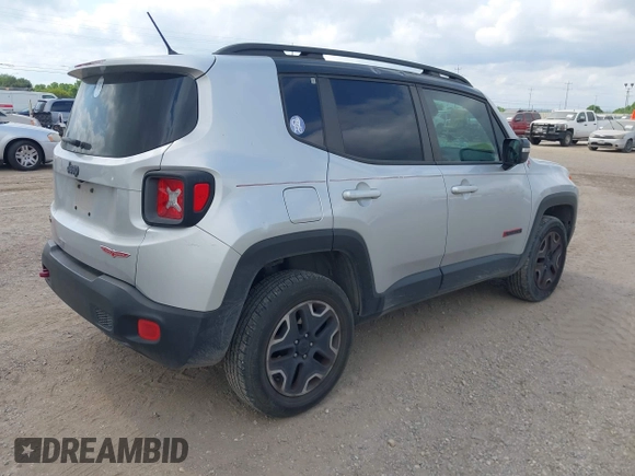 2017 Jeep Renegade Trailhawk with VIN ZACCJBCB6HPE63267, listed as a IAAI auction lot 42027156 with 64,899 mi miles and . Bid and sale history available at DreamBid. Image 4.