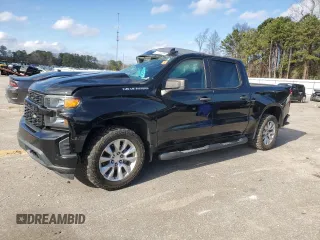 2020 Chevrolet Silverado 1500 Custom with VIN 3GCPWBEK4LG137008, listed as a Copart auction lot 87050564 with 169,386 mi miles and Salvage Title. Bid and sale history available at carsss.com. Image 1.