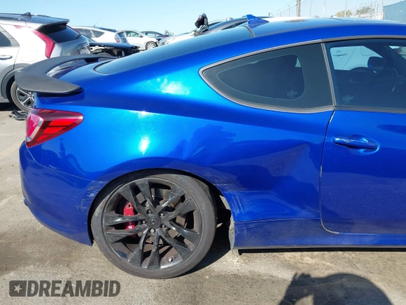2013 Hyundai Genesis Coupe Grand Touring with VIN KMHHU6KJ5DU092555, listed as a IAAI auction lot 41959840 with 52,016 mi miles and . Bid and sale history available at DreamBid. Image 6.