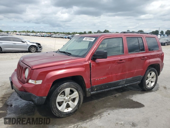 2014 Jeep Patriot Latitude with VIN 1C4NJRFB8ED845677, listed as a Copart auction lot 66019864 with 188,587 mi miles and Salvage Title. Bid and sale history available at carsss.com. Image 1.