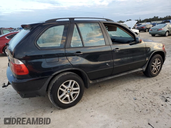 2005 BMW X5 3.0i with VIN 5UXFA13535LB09774, listed as a Copart auction lot 73848924 with 0 mi miles and Salvage Title. Bid and sale history available at carsss.com. Image 3.