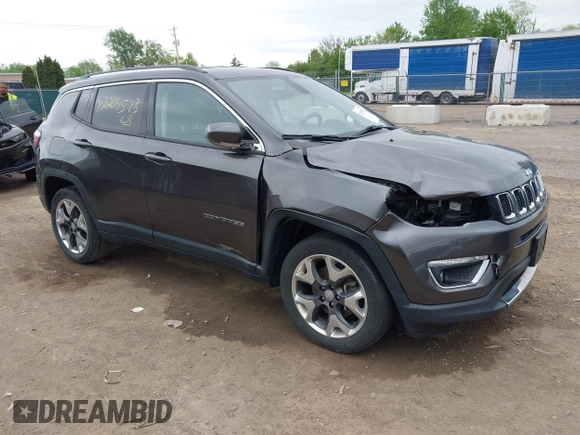 2019 Jeep Compass Limited z VIN 3C4NJDCBXKT747585, wystawiony jako IAAI lot #42209573 z przebiegiem 79 740 mil mil oraz . Historia ofert i sprzedaży dostępna na DreamBid. Obrazek 1.