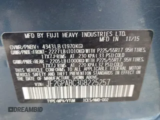 2016 Subaru Crosstrek Premium with VIN JF2GPABC3G8225257, listed as a IAAI auction lot 42422982 with 92,290 mi miles and . Bid and sale history available at DreamBid. Image 9.