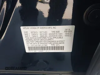 2019 Acura MDX z VIN 5J8YD4H38KL001980, wystawiony jako IAAI lot #42273111 z przebiegiem 52 680 mil mil oraz . Historia ofert i sprzedaży dostępna na DreamBid. Obrazek 9.