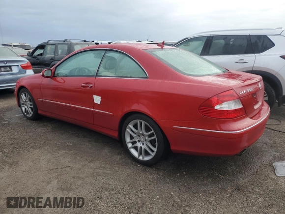 2008 Mercedes-Benz CLK-Class 3.5L with VIN WDBTJ56H38F234192, listed as a Copart auction lot 75845804 with 0 mi miles and Salvage Title. Bid and sale history available at carsss.com. Image 2.