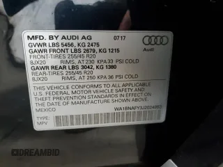 2018 Audi Q5 Premium Plus with VIN WA1BNAFY3J2024953, listed as a Copart auction lot 69177082 with 66,387 mi miles. Bid and sale history available at carsss.com. Image 13.