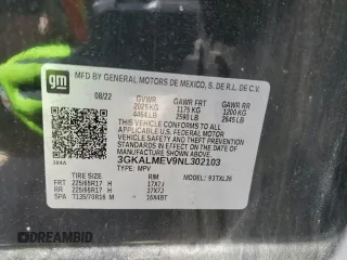 2022 GMC Terrain SLE with VIN 3GKALMEV9NL302103, listed as a Copart auction lot 48668425 with 21,064 mi miles and Salvage Title. Bid and sale history available at carsss.com. Image 13.