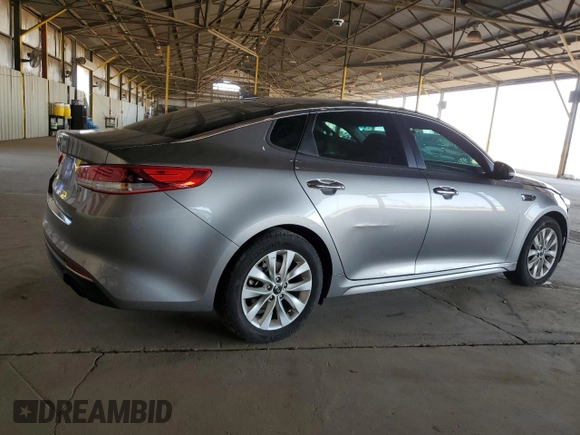 2018 Kia Optima S with VIN 5XXGT4L35JG274636, listed as a Copart auction lot 64849835 with 97,556 mi miles and Clean title. Bid and sale history available at DreamBid. Image 3.