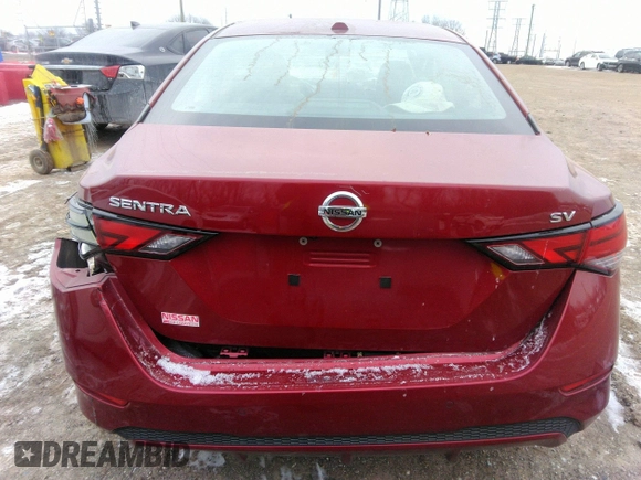 2020 Nissan Sentra SV with VIN 3N1AB8CVXLY222160, listed as a IAAI auction lot 38539301 with 61,001 mi miles. Bid and sale history available at carsss.com. Image 16.