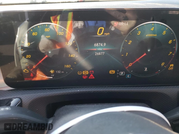 2021 Mercedes-Benz A 220 with VIN W1K3G4EB7MJ311280, listed as a Copart auction lot 42765535 with 26,877 mi miles and Salvage Title. Bid and sale history available at DreamBid. Image 9.
