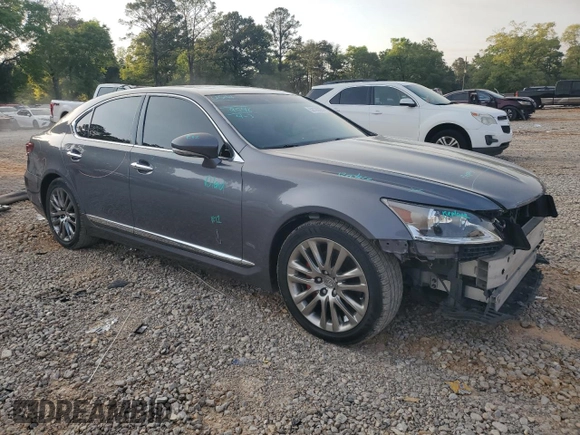 2013 Lexus LS 460 with VIN JTHBL5EF6D5114490, listed as a Copart auction lot 52123025 with 141,336 mi miles and Salvage title. Bid and sale history available at DreamBid. Image 4.