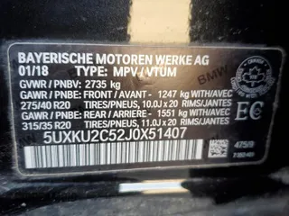 2018 BMW X6 xDrive35i z VIN 5UXKU2C52J0X51407, wystawiony jako Copart lot #54449325 z przebiegiem 125 767 mil mil oraz Szkoda całkowita • Salvage title. Historia ofert i sprzedaży dostępna na DreamBid. Obrazek 14.