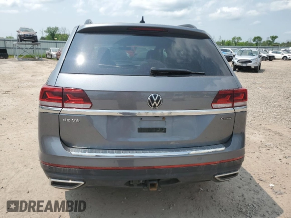 2023 Volkswagen Atlas SE with VIN 1V2KR2CAXPC553339, listed as a Copart auction lot 59667335 with 62,416 mi miles and Salvage title. Bid and sale history available at DreamBid. Image 6.