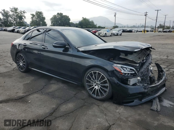 2020 Mercedes-Benz C 300 with VIN W1KWF8DBXLR592547, listed as a Copart auction lot 59551835 with 73,047 mi miles and Salvage title. Bid and sale history available at DreamBid. Image 4.