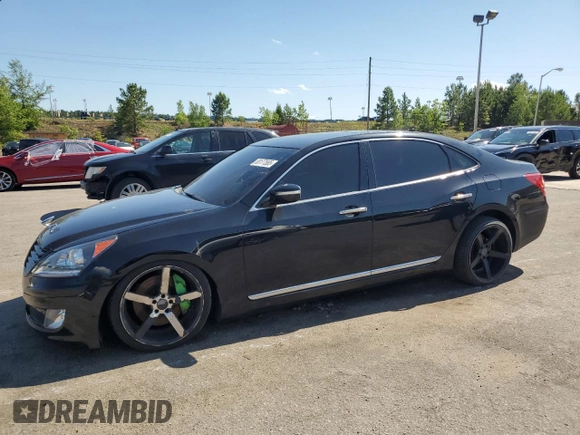 2013 Hyundai Equus Signature with VIN KMHGH4JH1DU063847, listed as a Copart auction lot 58177565 with 121,715 mi miles and Clean title. Bid and sale history available at DreamBid. Image 1.