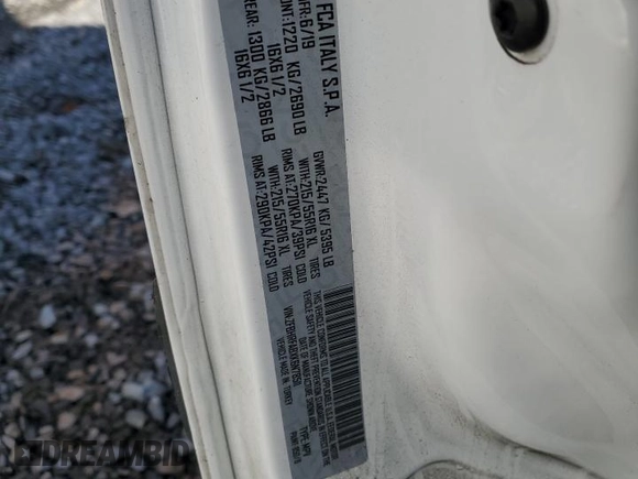 2019 Ram ProMaster City Cargo Tradesman with VIN ZFBHRFABXK6N78511, listed as a Copart auction lot 44315265 with 164,726 mi miles and Salvage Title. Bid and sale history available at carsss.com. Image 13.