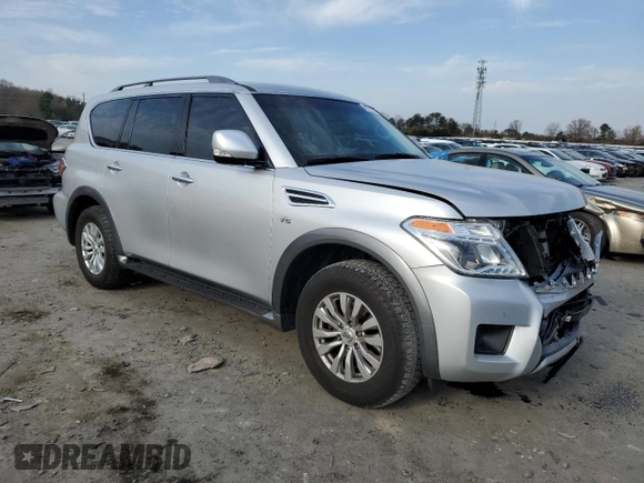 2017 Nissan Armada SV with VIN JN8AY2NC7H9507419, listed as a Copart auction lot 49708345 with 136,296 mi miles and Salvage Title. Bid and sale history available at DreamBid. Image 4.