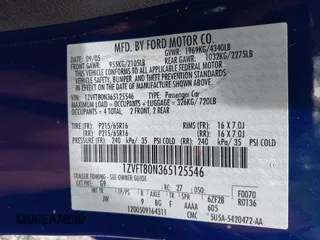 2006 Ford Mustang Standard with VIN 1ZVFT80N365125546, listed as a IAAI auction lot 42659162 with 221,544 mi miles and . Bid and sale history available at DreamBid. Image 9.