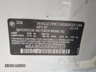 2014 BMW 3 Series 328i xDrive с VIN WBA3B5G55ENS07237, выставлен на аукционе IAAI как лот 41885237 с пробегом 100 288 миль миль и . История ставок и продаж доступна на DreamBid. Изображение 9.