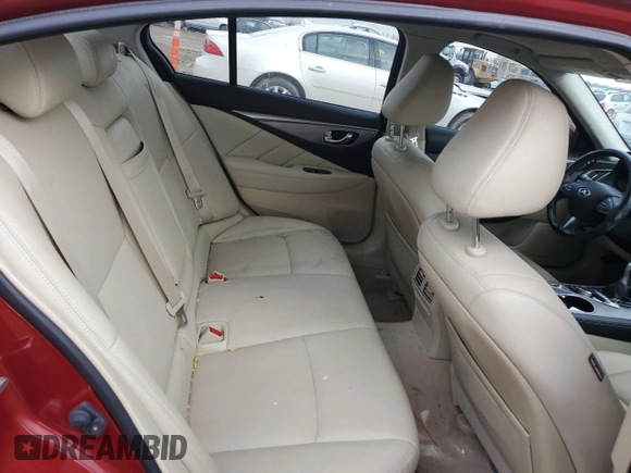 2015 Infiniti Q50 Premium with VIN JN1BV7AP6FM356004, listed as a Copart auction lot 86213714 with 79,496 mi miles and Salvage title. Bid and sale history available at DreamBid. Image 10.