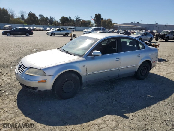 2003 Volkswagen Passat GL with VIN WVWMD63B83P045138, listed as a Copart auction lot 46531755 with 219,355 mi miles and Salvage Title. Bid and sale history available at carsss.com. Image 1.