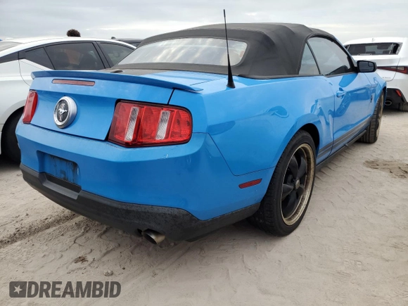 2011 Ford Mustang V6 with VIN 1ZVBP8EM0B5126716, listed as a Copart auction lot 76779624 with Not provided miles and Non repairable. Bid and sale history available at DreamBid. Image 3.