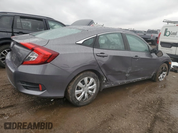 2018 Honda Civic LX with VIN 19XFC2F50JE025120, listed as a Copart auction lot 49809875 with 123,103 mi miles and Salvage Title. Bid and sale history available at carsss.com. Image 3.