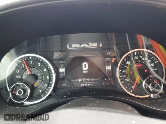 2023 Ram 1500 Big Horn with VIN 1C6SRFFT0PN651992, listed as a Copart auction lot 55075565 with 26,821 mi miles and Non repairable. Bid and sale history available at DreamBid. Image 9.