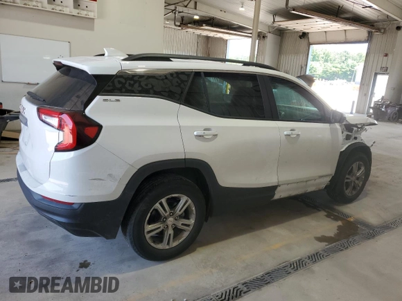 2024 GMC Terrain SLE with VIN 3GKALMEG3RL261149, listed as a Copart auction lot 62679305 with 54,408 mi miles and Salvage title. Bid and sale history available at DreamBid. Image 3.