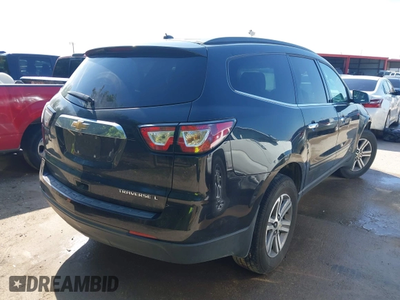 2015 Chevrolet Traverse LT z VIN 1GNKRHKD3FJ299202, wystawiony jako IAAI lot #42510371 z przebiegiem Nie podano mil oraz . Historia ofert i sprzedaży dostępna na DreamBid. Obrazek 4.