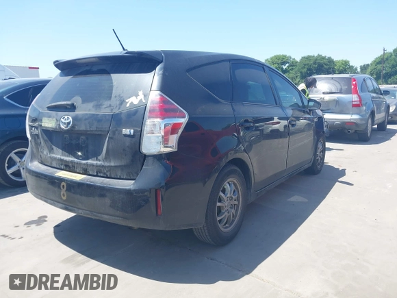 2017 Toyota Prius v Two with VIN JTDZN3EUXHJ063005, listed as a IAAI auction lot 42007228 with 186,507 mi miles. Bid and sale history available at carsss.com. Image 4.