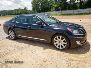 2012 Hyundai Equus Signature with VIN KMHGH4JH3CU056607, listed as a Copart auction lot 61742495 with 164,031 mi miles and Salvage title. Bid and sale history available at DreamBid. Image 4.