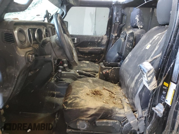 2021 Jeep Wrangler Unlimited Sport S with VIN 1C4HJXDN3MW645369, listed as a Copart auction lot 48529445 with Not Provided miles and Salvage Title. Bid and sale history available at carsss.com. Image 7.