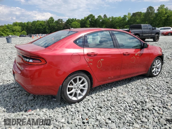 2013 Dodge Dart Rallye with VIN 1C3CDFBAXDD103293, listed as a Copart auction lot 55806865 with 85,846 mi miles and Salvage title. Bid and sale history available at DreamBid. Image 3.
