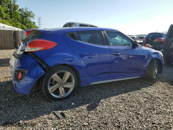 2013 Hyundai Veloster Turbo w/Black Int with VIN KMHTC6AE4DU101263, listed as a Copart auction lot 51731785 with 97,341 mi miles and Non Repairable. Bid and sale history available at carsss.com. Image 3.