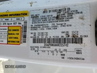 2019 Ford Fusion Hybrid SEL with VIN 3FA6P0MU6KR235742, listed as a Copart auction lot 46044323 with 61,172 mi miles. Bid and sale history available at carsss.com. Image 14.