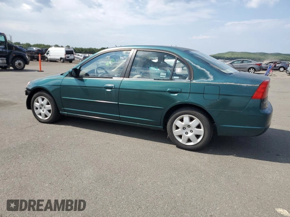2001 Honda Civic EX with VIN 2HGES267X1H603553, listed as a Copart auction lot 66405794 with 51,269 mi miles and Salvage Title. Bid and sale history available at carsss.com. Image 2.