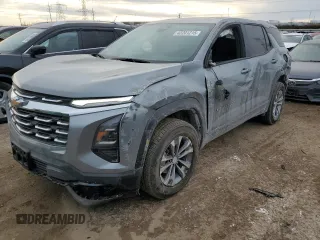 2025 Chevrolet Equinox FWD LT with VIN 3GNAXHEG9SL189216, listed as a Copart auction lot 42201215 with 2,981 mi miles and Salvage Title. Bid and sale history available at carsss.com. Image 1.