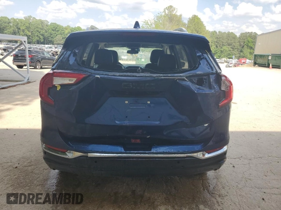 2023 GMC Terrain SLT with VIN 3GKALPEG3PL164452, listed as a Copart auction lot 55473515 with 48,586 mi miles and Salvage title. Bid and sale history available at DreamBid. Image 6.