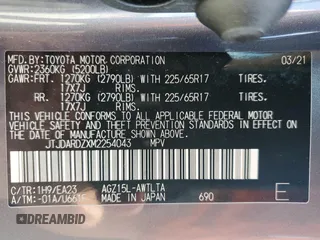 2021 Lexus NX 300 z VIN JTJDARDZXM2254043, wystawiony jako Copart lot #56176815 z przebiegiem 56 975 mil mil oraz Tytuł czysty. Historia ofert i sprzedaży dostępna na DreamBid. Obrazek 12.