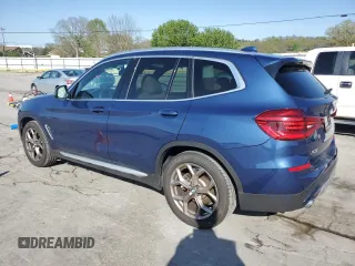 2021 BMW X3 xDrive30i with VIN 5UXTY5C09M9H50725, listed as a Copart auction lot 52645365 with 27,652 mi miles and Salvage Title. Bid and sale history available at DreamBid. Image 2.