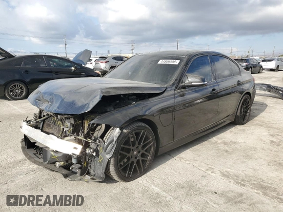 2018 BMW 3 Series 330e iPerformance with VIN WBA8E1C52JA178082, listed as a Copart auction lot 44809595 with 153,425 mi miles and Salvage Title. Bid and sale history available at carsss.com. Image 1.