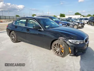2020 BMW 3 Series 330i with VIN 3MW5R1J04L8B37143, listed as a Copart auction lot 58275205 with 29,938 mi miles and Salvage title. Bid and sale history available at DreamBid. Image 4.