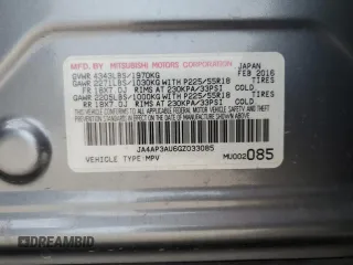 2016 Mitsubishi Outlander ES with VIN JA4AP3AU6GZ033085, listed as a Copart auction lot 49002845 with 74,475 mi miles and Salvage title. Bid and sale history available at DreamBid. Image 16.