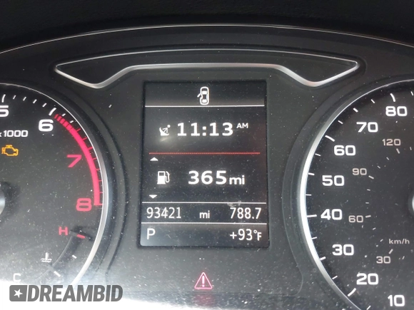 2015 Audi A3 with VIN WAUWFLFF8F1073168, listed as a IAAI auction lot 42523908 with 93,421 mi miles and . Bid and sale history available at DreamBid. Image 15.