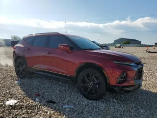 2021 Chevrolet Blazer RS with VIN 3GNKBERSXMS521902, listed as a Copart auction lot 54142845 with 51,135 mi miles and Salvage title. Bid and sale history available at DreamBid. Image 4.