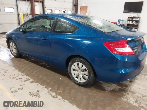 2012 Honda Civic Cpe LX with VIN 2HGFG3B59CH531151, listed as a IAAI auction lot 41757829 with 165,142 mi miles. Bid and sale history available at carsss.com. Image 3.