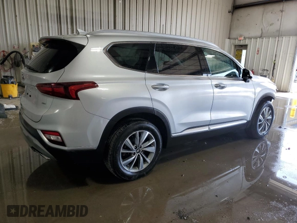 2019 Hyundai Santa Fe Ultimate z VIN 5NMS5CAD4KH002169, wystawiony jako Copart lot #58560645 z przebiegiem 27 762 mil mil oraz Szkoda całkowita • Salvage title. Historia ofert i sprzedaży dostępna na DreamBid. Obrazek 3.