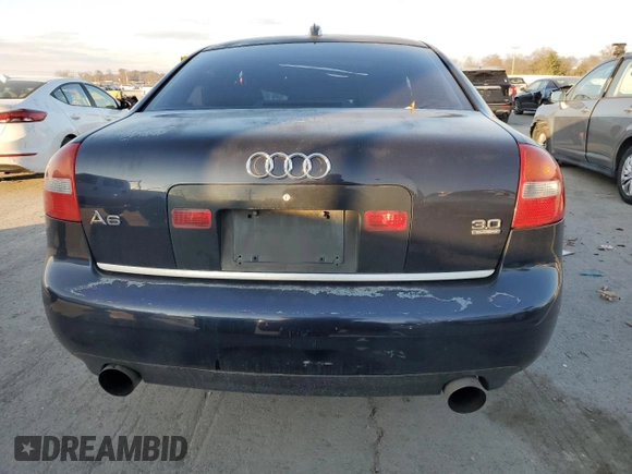 2004 Audi A6 3.0L with VIN WAULT54B64N034799, listed as a Copart auction lot 82865174 with 0 mi miles and Clean Title. Bid and sale history available at carsss.com. Image 6.