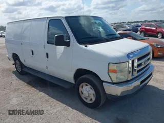 2009 Ford Econoline Cargo Commercial with VIN 1FTNE14W29DA58533, listed as a IAAI auction lot 42083708 with 42,235 mi miles and . Bid and sale history available at DreamBid. Image 1.